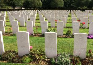 The visit to The Bayeux Commonwealth War Graves Cemetery was moving. 