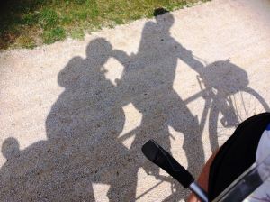 The sun was perfectly placed for an arty shadow shot featuring Team Matilda!